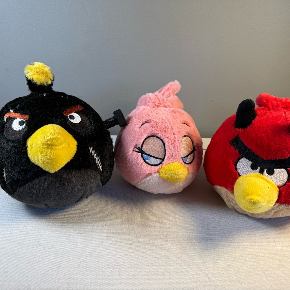 Plush Pink Bird Stuffed Animal - Soft Pink Plush Toy
